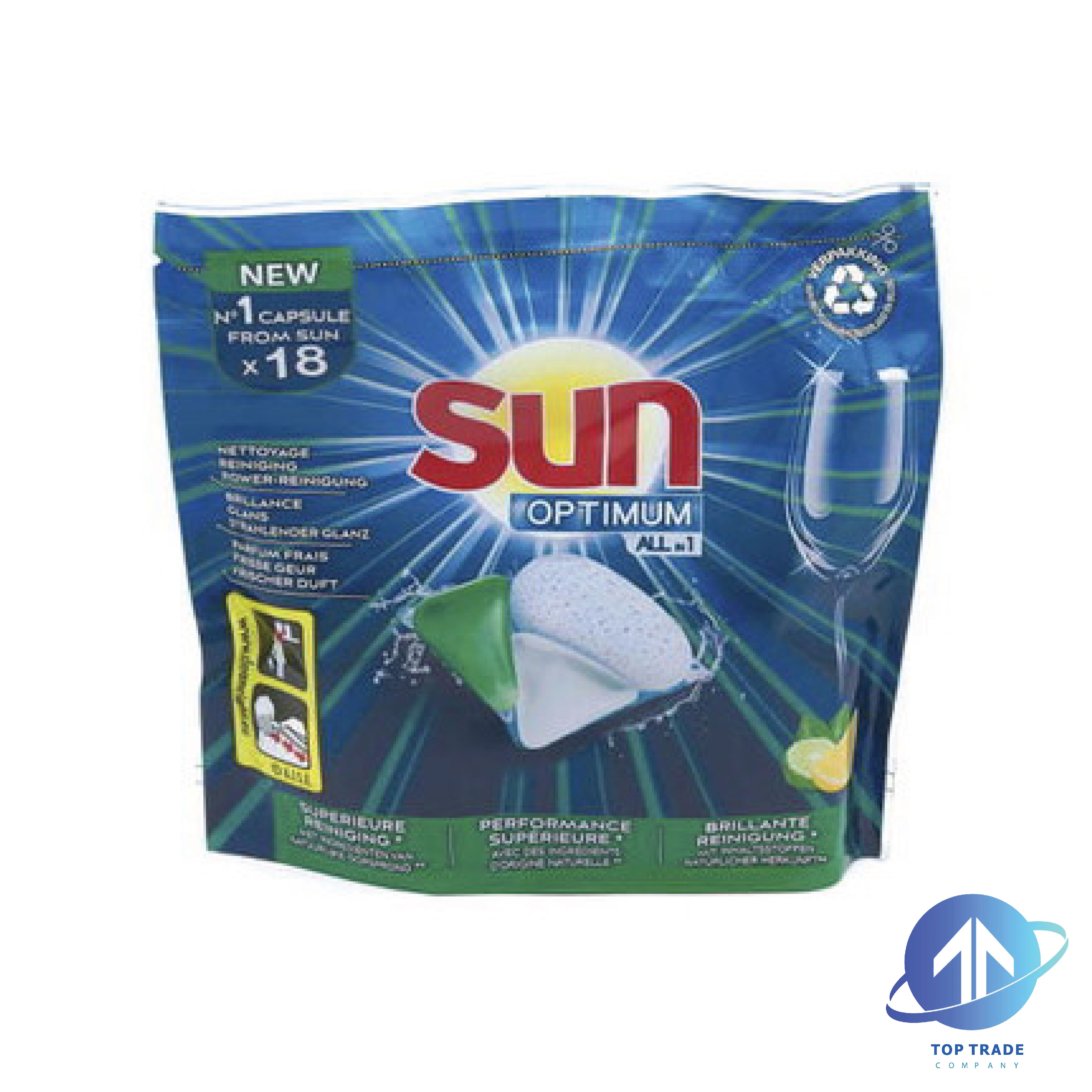 Sun dishwasher capsules all in one Lemon 18pcs
