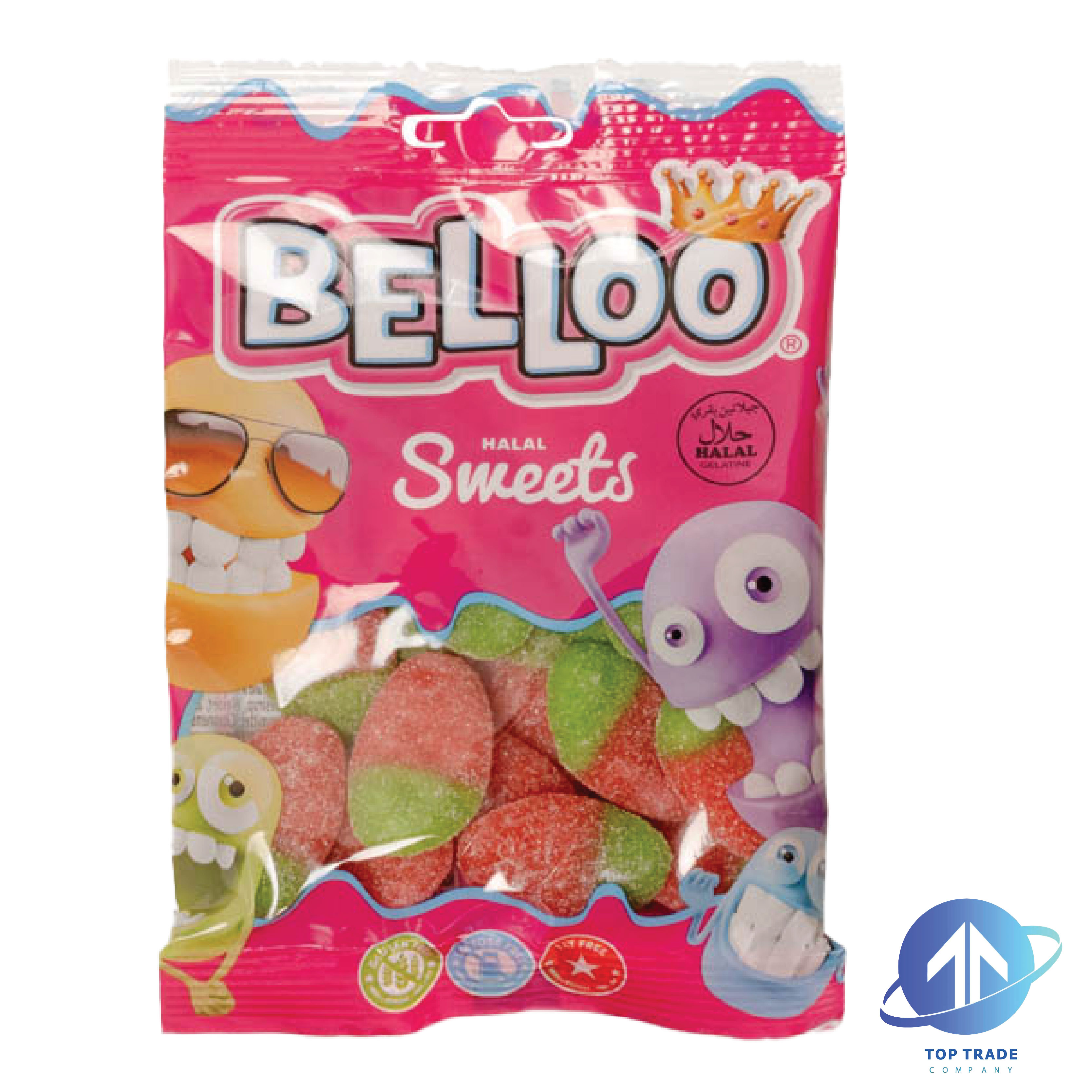 Bello Strawberry Gum halal 100gr 