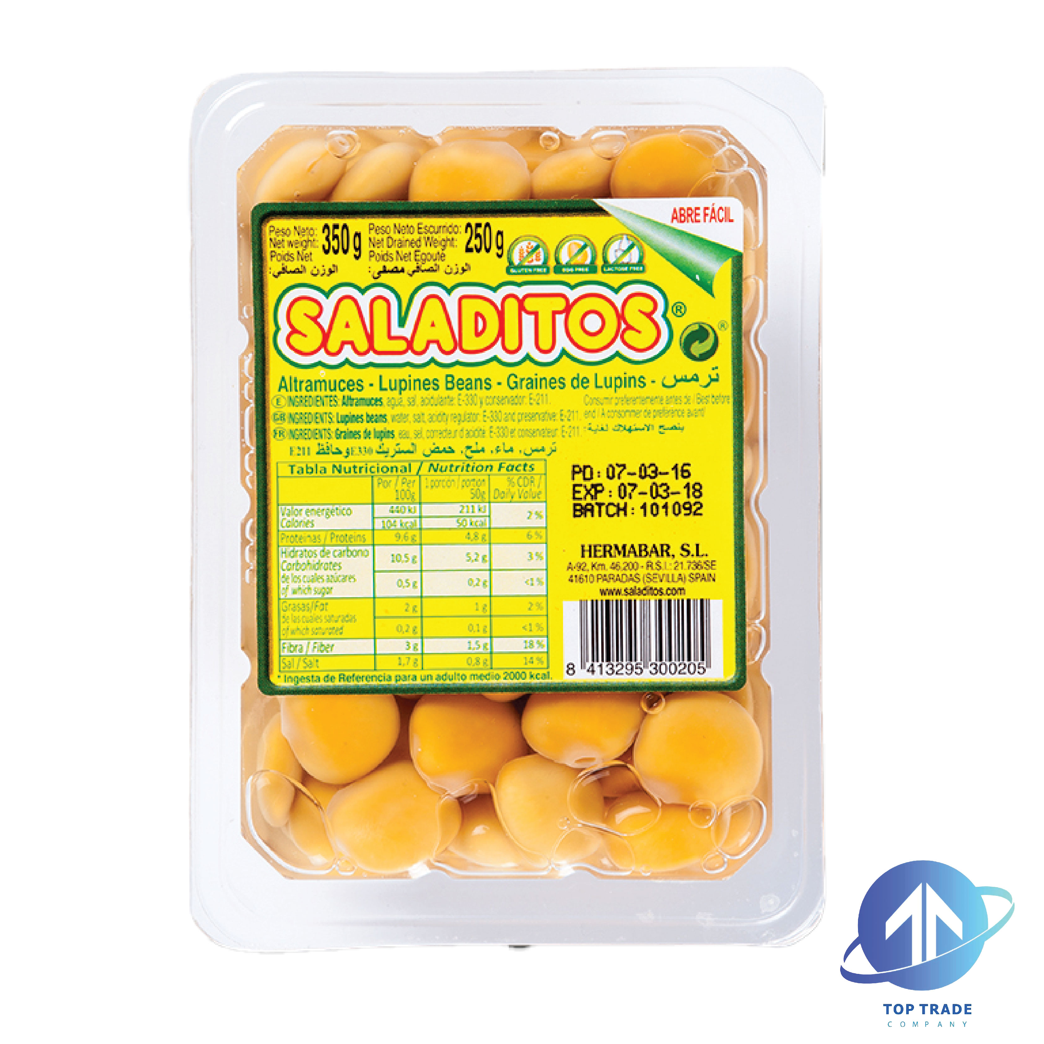 Saladitos turmos lupin Calibre Super Tray 350gr