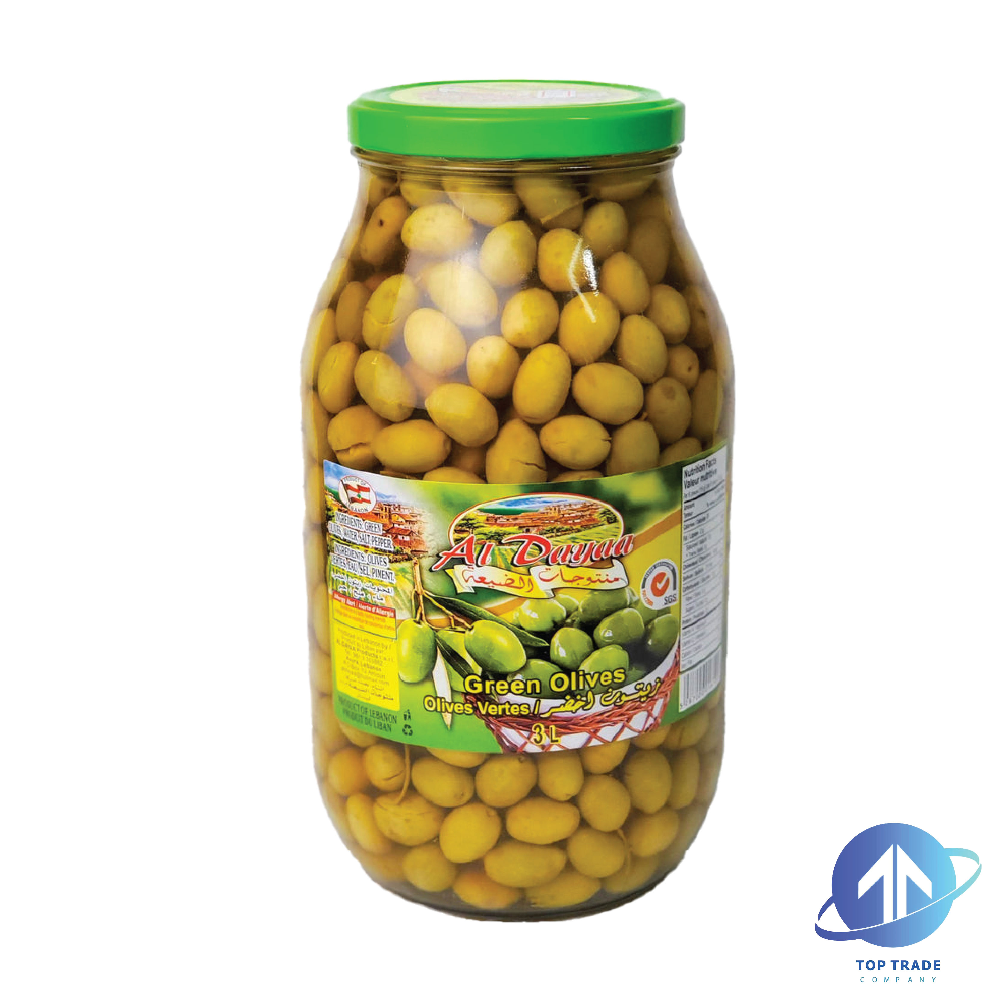 Al Dayaa Green Olives 3KG